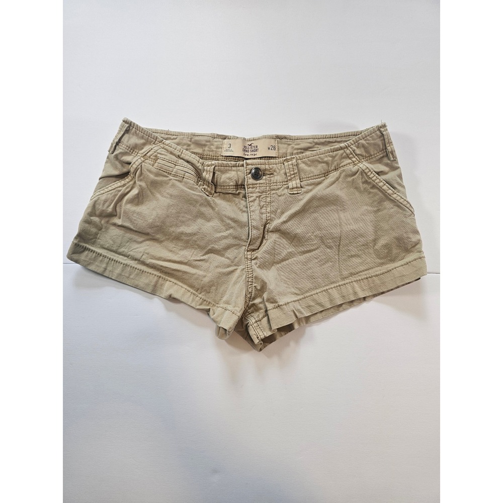 Hollister Chino Shorts Womens 3 Tan Khaki Low Rise Casual Summer Beach